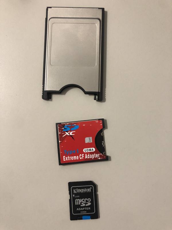 Pcmcia cf sd microsd 2