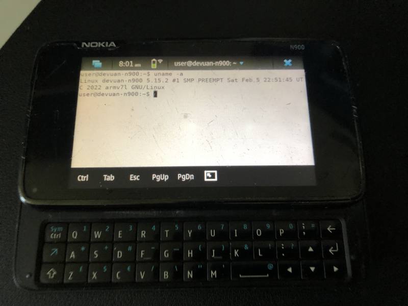 Nokia n900 showing uname linux