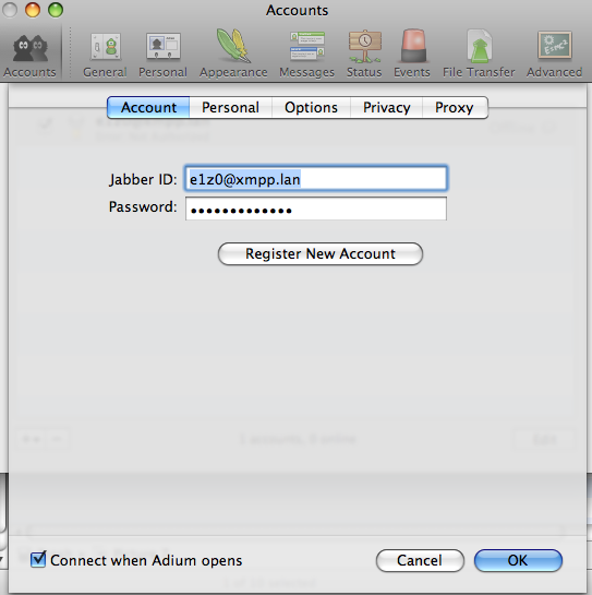 Pav3 macospcc xmpp register