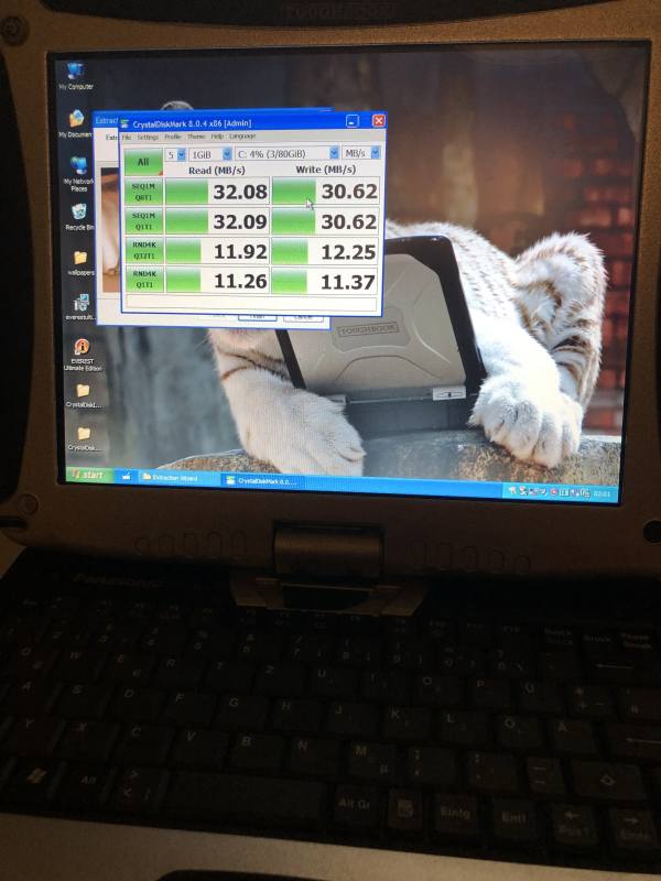 Toughbook cf-18 ssd speeds