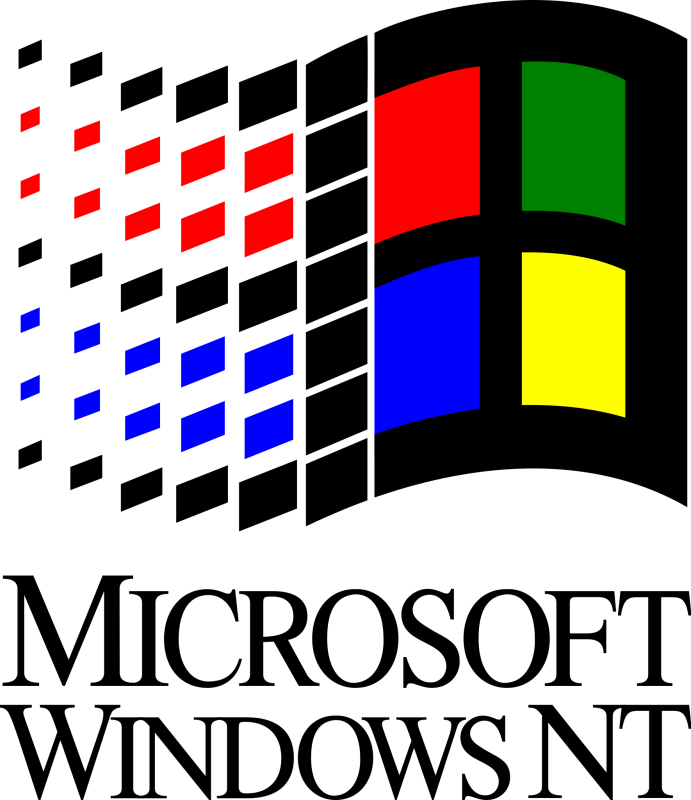 Microsoft windows nt 3.1 logo with wordmark.svg